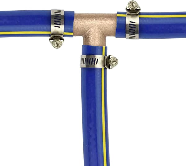 (8mm) 5 Stykker Messing Brændstofslangefitting 3-vejs T-stykke til Trykluftgasrør