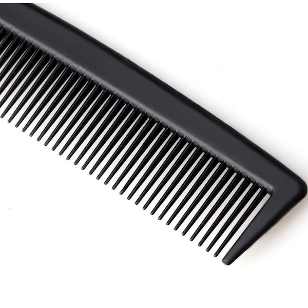 Hårkam, Siming Karbonfiber Halekam Profesjonell Hårklipp for Salong Frisør (Svart, 6 stk)
