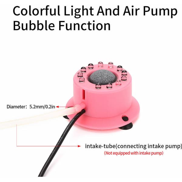 Total Aquarium Light LED Mini Boble Vanntett Firefarget Endring