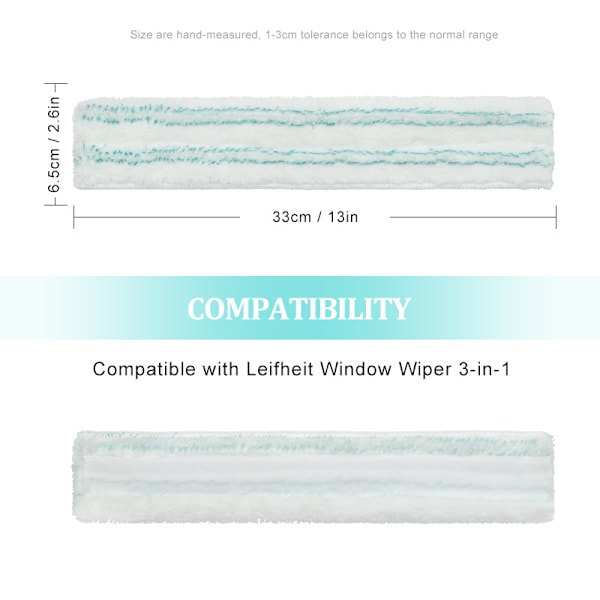 Leifheit 3-i-1 Vindue Rengøringsdæksel, Micro Duo Mikrofiber Vindue Rengøringsdæksel, Ekstremt Absorberende og Kraftfuld Rengøringssvamp, Klud