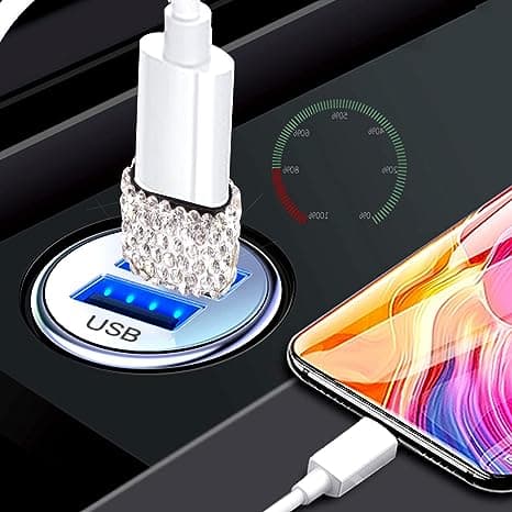 USB C naar USB mannelijke adapter 2 Pack Bling Strass Diamant