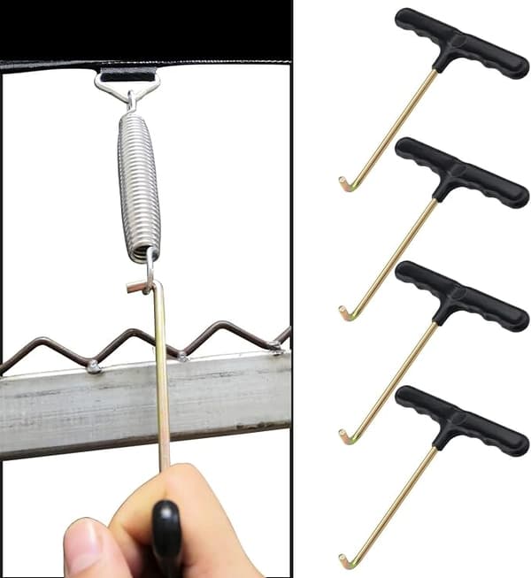 4 st Trampolin Fjäderdragverktyg Trampolin T-krok Hook Spring
