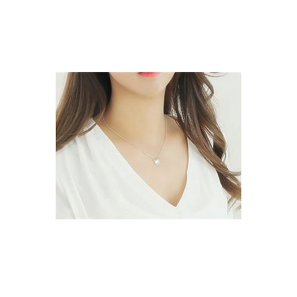 Søt dyrehode mønster imitert perle anheng halskjede for kvinne jente enkel klassisk smykke liten choker halskjede