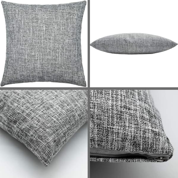 Sett med 2 grå lin-sofaputer, stueputer, senghodestøtte, store ryggputer, soulless bomull og lin 55*55cm