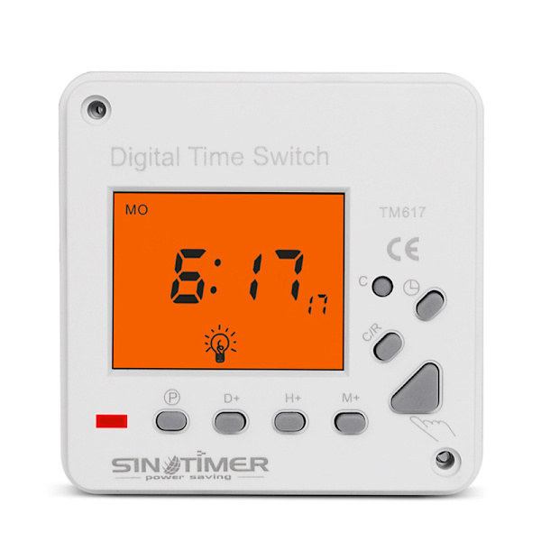 Elektronisk timer Digital timer Programmerbar intelligent kontrolkontakt Baggrundsbelyst timer Husholdningsapparater Gadelampe (220 V AC)
