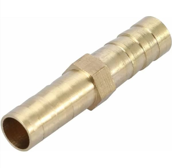 (6mm 10 stk.) Tovejs lige rørfitting messing pigget konnektor rør samling 6mm