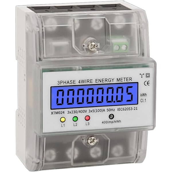 Elmätare Display 5-100A, Intelligent Elmätare Förbrukning Under Tre Fas Elmätare Med Digital LCD