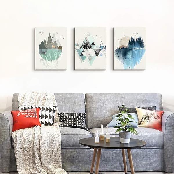 Abstrakt berg i dagsljus Canvas Prints Väggkonst Målningar Abs