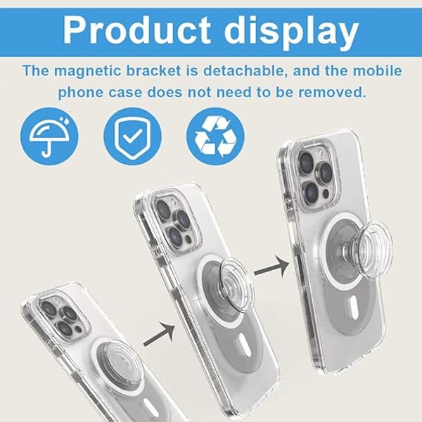 Alt-i-Én Magnetisk Telefonholder Teleskopisk Mobiltelefonholder Magnetisk Telefonring Til Magsafe 360° Rotation