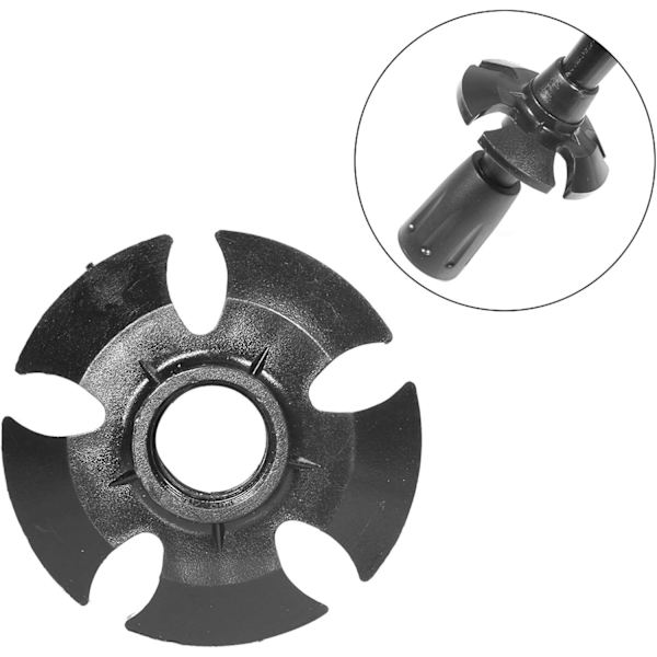 Vandrestangs Kurv, 5 stk Vandrestangs Snesne Mud Slide Kurv Vandring Vandrestang Stok Tilbehør, Skistangs Kurve, Sort, 5cm