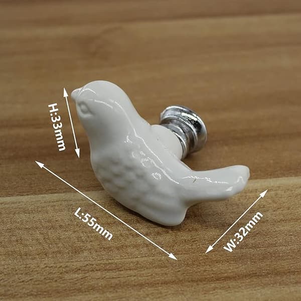 Set med 8 keramiska dörrknoppar för barnrum Blå