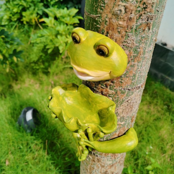 Luovat hartsikoristeet Ulkona piha Sammakko Koriste Ruokinta Linnut