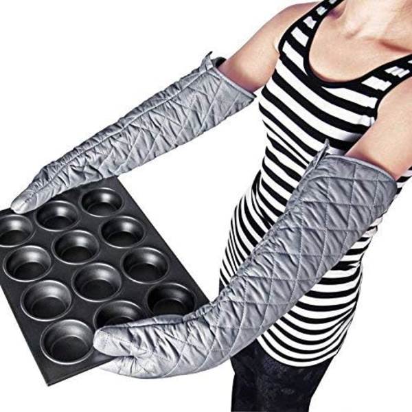 2 st bomullsugnshandskar grillhandskar 17*40CM