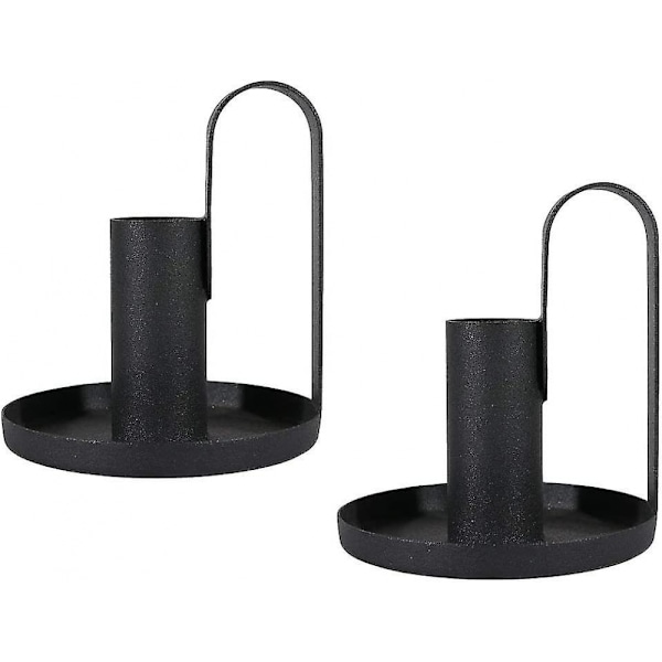 Ljusstake, Ljusstakar Ljusstake, Svart Ljusstake För Spetsljus, Retro Smidesjärn Spetsljusstake För Bröllop