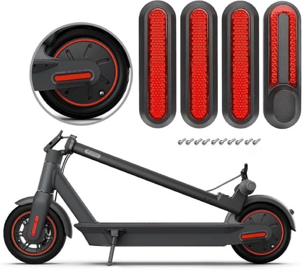 4 stk. Scooter Hjulafdækning Refleksstrimmel til Xiaomi M365, Pro, 1S, Pro2