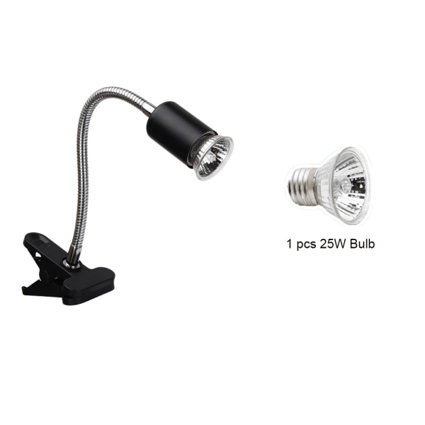 Värmeisoleringslampa svart nakenlampa + glödlampa 25W Eurokod