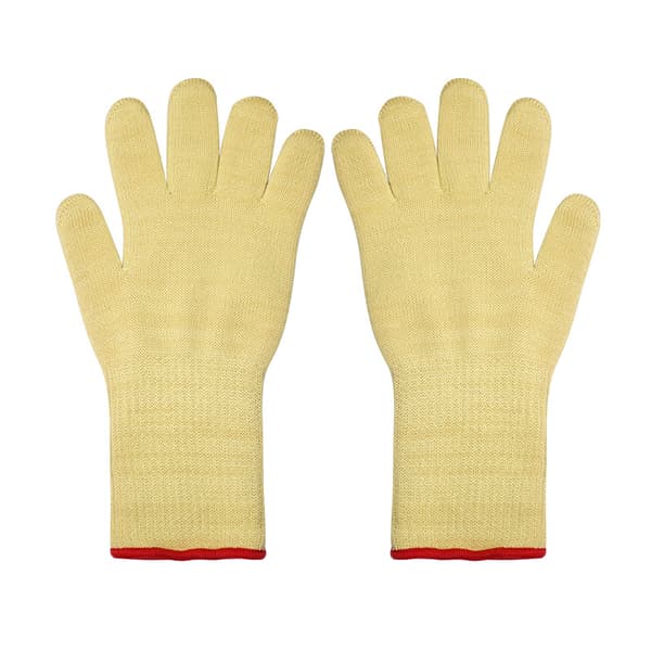 Et par snitfaste handsker (gule-33,3 cm), snitfaste og