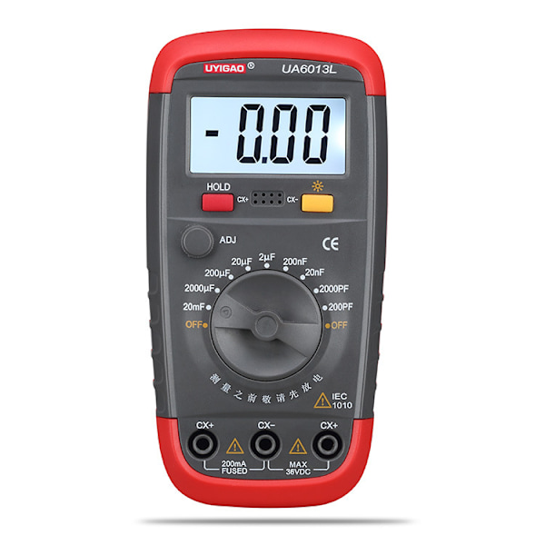 Digital Kondensatormätare 0.1pF - 20000uF med LCD-display Kapacitans Kondensatortestare Mätinstrument (Batteri Ingår Ej)