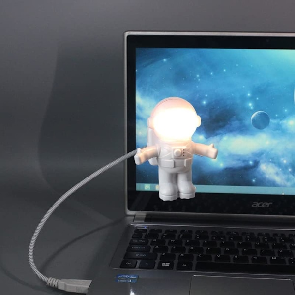 Kreativ Astronaut LED Fleksibel USB-lys til bærbar computer