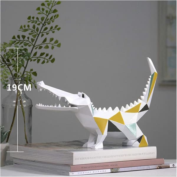 1 stk. Gå krokodille dekorasjon dyr statue figur kunst
