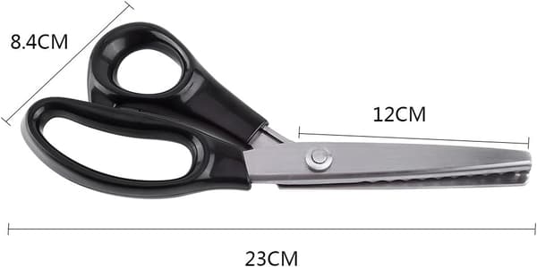 Runda triangulära saxar sicksack saxar i rostfritt stål sy saxar professionella skräddarsaxar (7 mm)