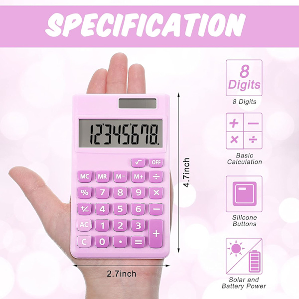 Peruslaskin Mini Digitaalinen Pöytälaskin 8