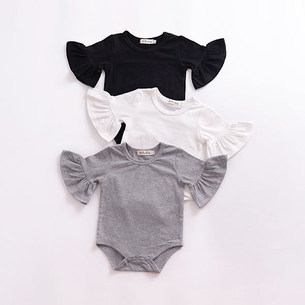 Unisex Baby Short Sleeve Bodysuit, Multipack，3 set（90cm）