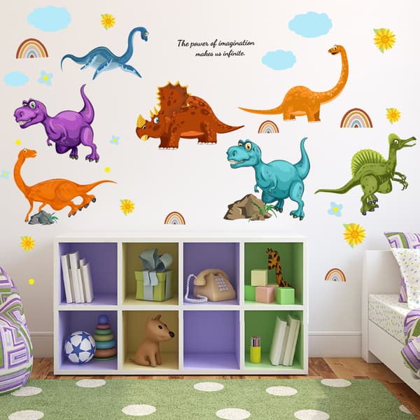 Dinosaurus pilvi ikkuna seinä tarra