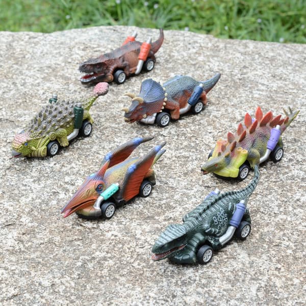 Dinosaur pull-back bil 6-pakning