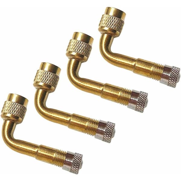 4 stk. professionel dækventilforlængeradapter, 90 graders dækventil