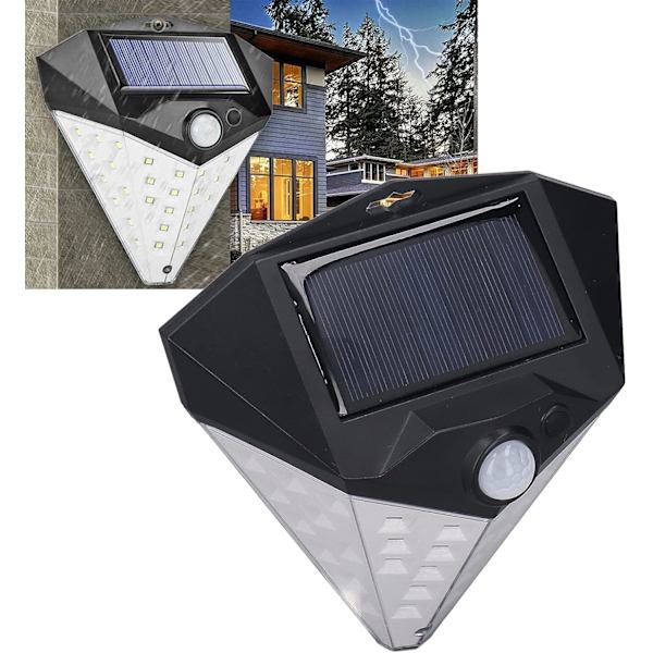 3-läges rörelsesensor solcellslampa 36 LED utomhusvägglampa för Y