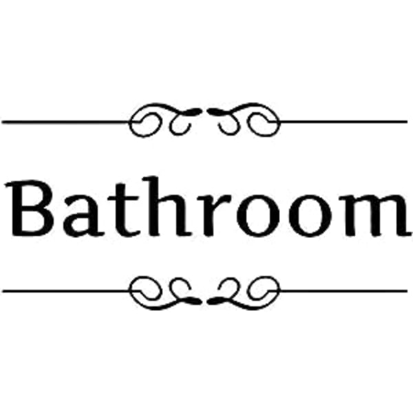 WC-kyltti, vinyyliseinätarra, DIY-irrotettava, pesuhuoneen kylpyhuoneen seinätaidetarra, WC-kyltti, oven A