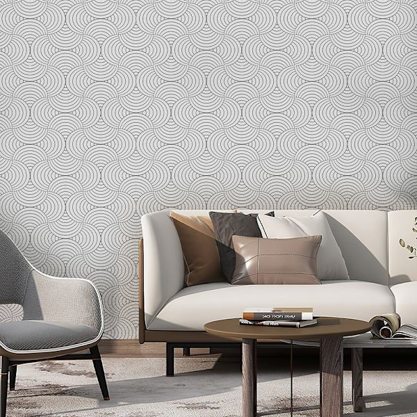 1 rulle fläktformad modern minimalistisk konst tapet