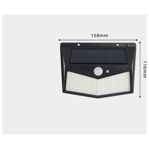 Solcellslampor utomhus 2-pack, 180° solcellslampor utomhus med rörelse