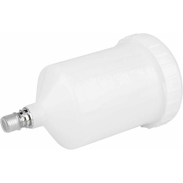 Färgspruta burk, 600 ml gänganslutning plast luft gravitation färgkopp pneumatiska verktyg för bilsprutor