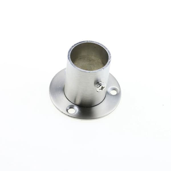 Pakke med klesstangsbraketter i rustfritt stål med flens (4,2 * 4,2 * 3 cm)