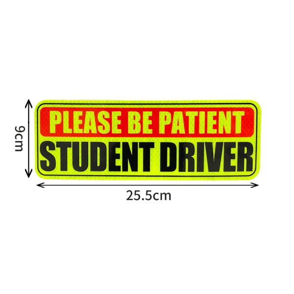 3 stk Student Driver Magnet til bil, vær tålmodig Student Dri