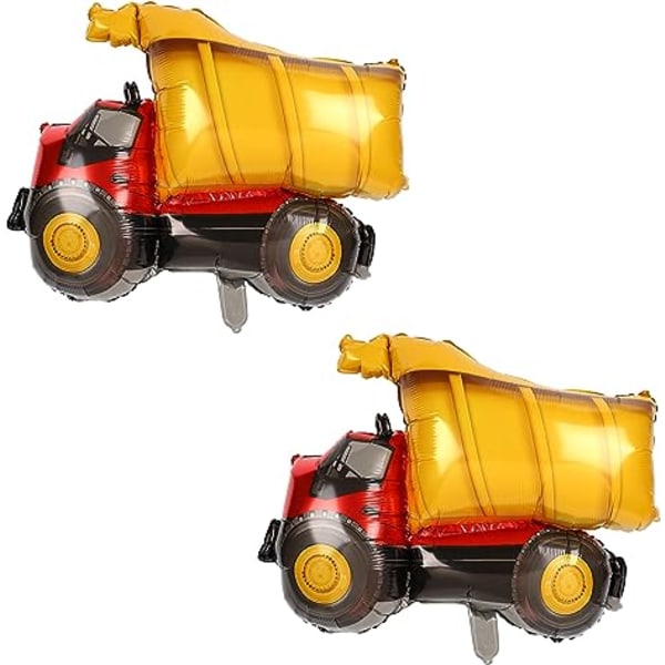 2 st Jumbo Dump Truck Folie Mylar Ballong Helium Stor Födelsedag P