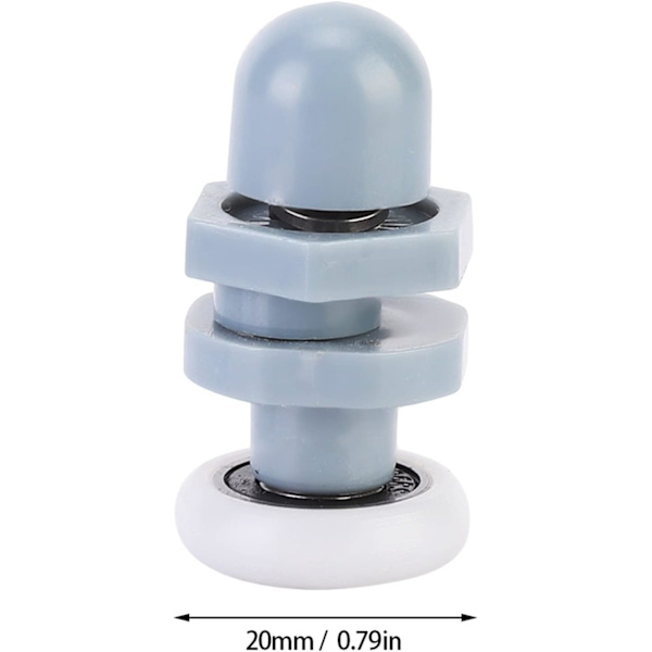 20mm Duschrullar, Duschskjutdörrsrullar, 8 stycken Badrumsduschdörrsrullar, Plastduschdörrshjul