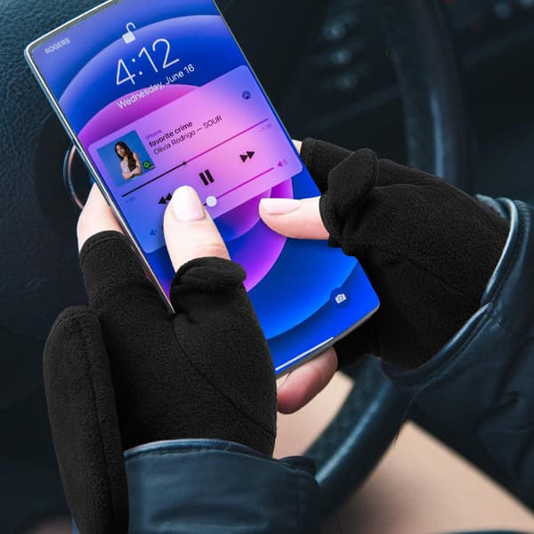 Vinterkonvertibla handskar Flip Top Vantar Varm Polar Fleece för