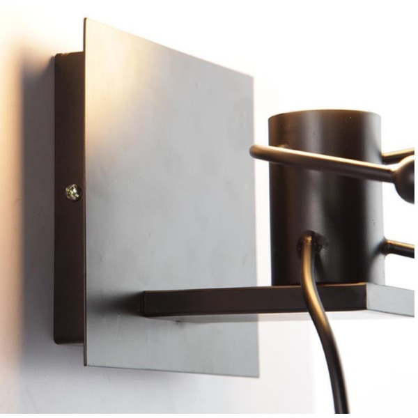 E27 seriefigur form metall inomhus vägglampor, svart (med