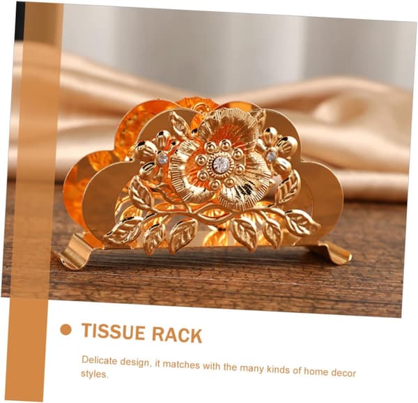 Guld Servietholder Servietholder Bryllupsdekoration Desktop D