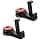 2 stk Universal Car Headrest Hook，2 i 1 med Telefonholder（Rød）