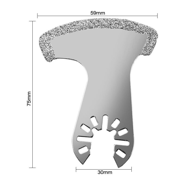 Sett med 3 oscillerende blader for fugemaskin -