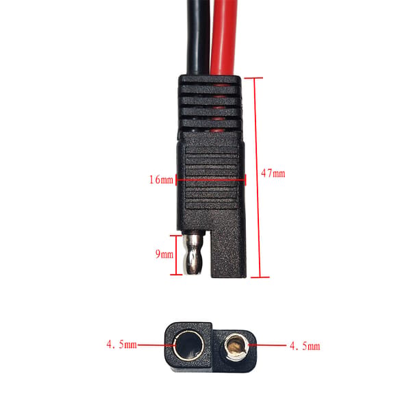 Ec5 hun stik til Sae strøm traktor batteri adapter kabel