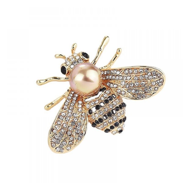 Honey Bee rintakorut Crystal Hyönteisten teemalla Mehiläinen rintakoru kultainen sävy