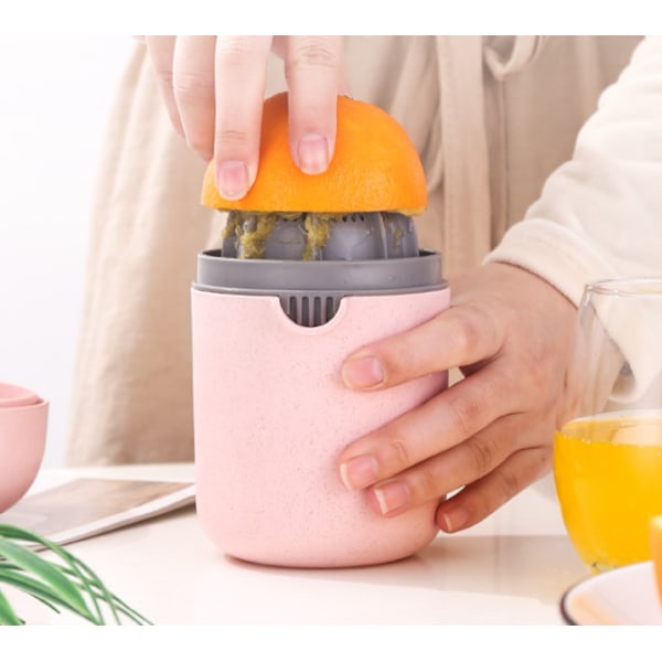 Bærbar Citruspresser Manuel Juicer Citronpresser, Praktisk til Rejser Udendørs Udflugt Picnic, Juicepresser Juicer, Pink