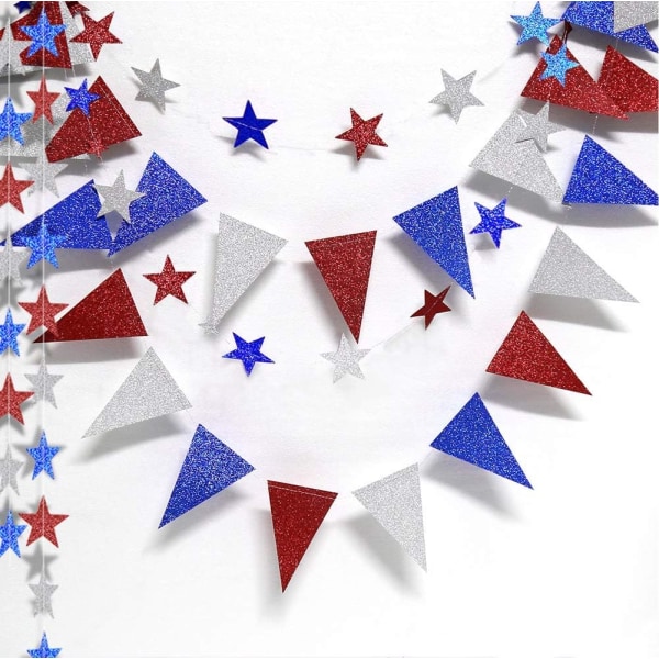 Star Garland Triangle Pennant Banner Kit Celebration Decor Party