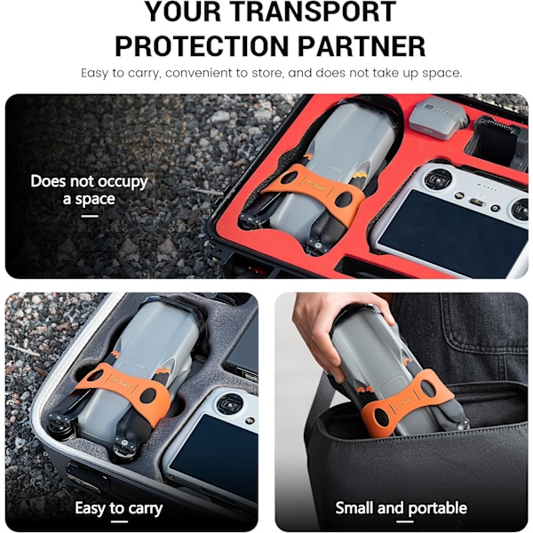Propellerbeskyttelse til DJI Air 3S Tilbehør, Propellerholder til DJI Air 3S/Air 3, Propellertilbehør (Orange Opgradering)