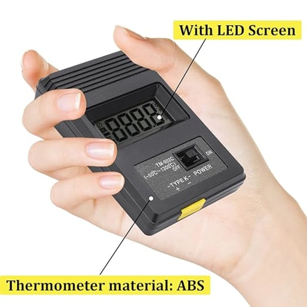 Digitaalinen lämpömittari, LCD-lämpötila-anturi, korkea tarkkuus, teollisuuslämpötila